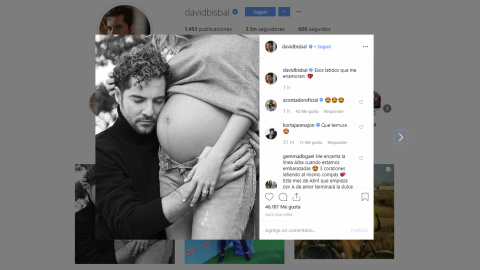 La foto más tierna de Bisbal en la recta final del embarazo La foto más tierna de Bisbal en la recta final del embarazo