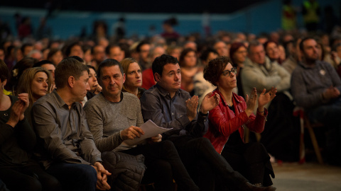 Arnaldo Otegi, en el mitin de este sábado en Donosti. JAIRO VARGAS