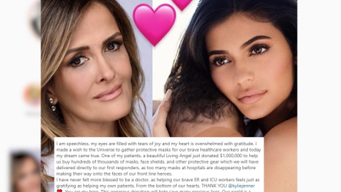 Kylie Jenner dona un millón de dólares en la lucha contra el coronavirus Kylie Jenner dona un millón de dólares en la lucha contra el coronavirus