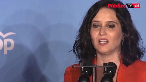 Ayuso, eufórica: "La libertad ha triunfado" Ayuso, eufórica: "La libertad ha triunfado"
