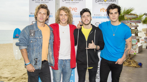 Manel Navarro y la banda que la acompañará en Eurovisión. /RTVE Manel Navarro y la banda que la acompañará en Eurovisión. /RTVE