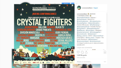 Crystal Fighters, cabeza de cartel del Sonorama Ribera 2019 Crystal Fighters, cabeza de cartel del Sonorama Ribera 2019