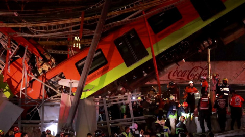 Desplome de un metro en Ciudad de México Desplome de un metro en Ciudad de México