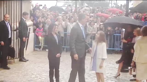 Protocolo real cumplido al máximo en la Misa de Resurección en Palma Protocolo real cumplido al máximo en la Misa de Resurección en Palma