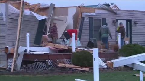 Un tornado causa al menos diez heridos en un pueblo de Ohio Un tornado causa al menos diez heridos en un pueblo de Ohio