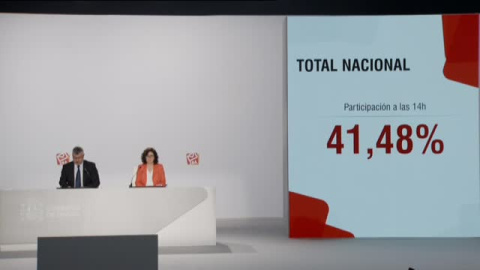Aumenta un 4,61% la participación en España a las dos de la tarde con respecto a 2016 Aumenta un 4,61% la participación en España a las dos de la tarde con respecto a 2016