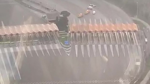 Autopistas vacías en Catalunya: control de la AP-7 Autopistas vacías en Catalunya: control de la AP-7