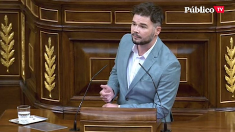Rufián, al PP y Vox: "A ver si así lo entienden: una mujer trans es una, grande y libre" Rufián, al PP y Vox: "A ver si así lo entienden: una mujer trans es una, grande y libre"