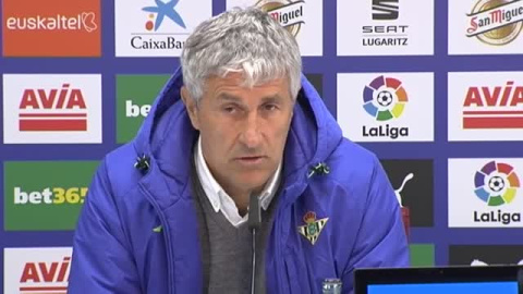 Setién: "La posición en la tabla no es justa en relación a lo hecho por el equipo" Setién: "La posición en la tabla no es justa en relación a lo hecho por el equipo"