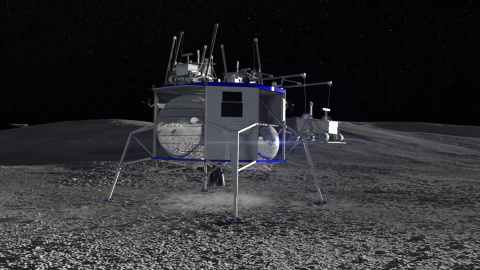 Así es la nave que Blue Origin enviará al polo sur de la Luna Así es la nave que Blue Origin enviará al polo sur de la Luna