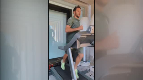 Así es el entrenamiento de Joaquín en su casa Así es el entrenamiento de Joaquín en su casa