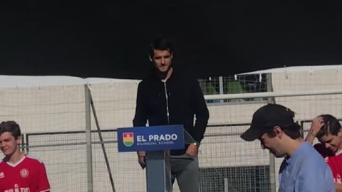 Álvaro Morata visita su antiguo colegio: El Prado Álvaro Morata visita su antiguo colegio: El Prado