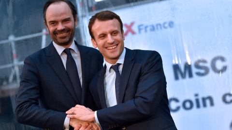 Macron y Philippe, en una foto de febrero de 2016. AFP Macron y Philippe, en una foto de febrero de 2016. AFP