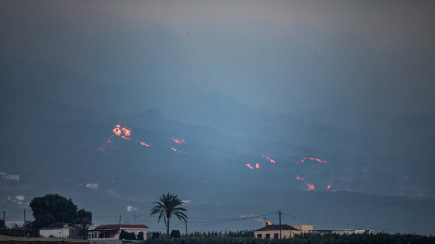 Aspecto de la colada de lava a tres de octubre.