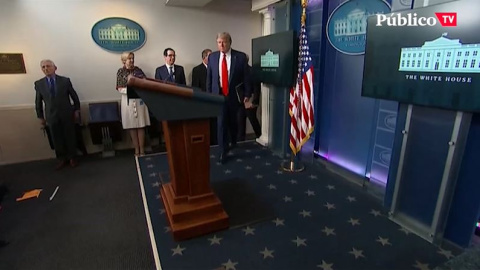 Trump amenaza con no dar más ruedas de prensa para informar del coronavirus Trump amenaza con no dar más ruedas de prensa para informar del coronavirus