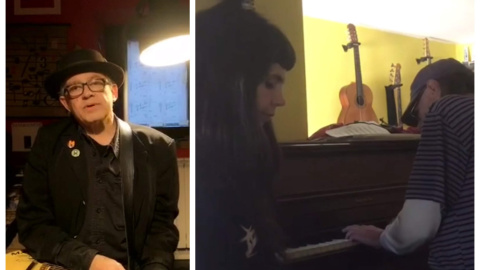 Julián Hernández y 'El drogas' con su hija tocan y cantan a la República Julián Hernández y 'El drogas' con su hija tocan y cantan a la República