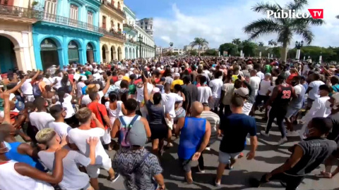 Jornada de protestas y enfrentamientos con la Policía en Cuba Jornada de protestas y enfrentamientos con la Policía en Cuba