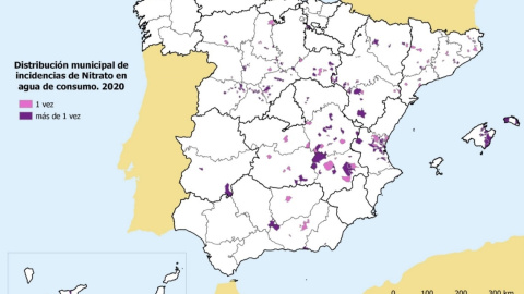 Más de la mitad de los pueblos de España bebe agua contaminada por nitratos Más de la mitad de los pueblos de España bebe agua contaminada por nitratos