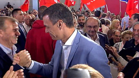 Sánchez junto con Lambán en un acto en Zaragoza Sánchez junto con Lambán en un acto en Zaragoza