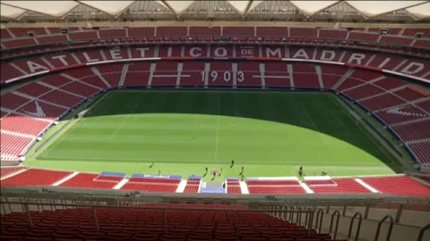El Wanda Metropolitano se engalana para la final de la Champions El Wanda Metropolitano se engalana para la final de la Champions