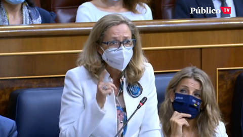 Nadia Calviño corrige a Cuca Gamarra en la sesión de control al Gobierno Nadia Calviño corrige a Cuca Gamarra en la sesión de control al Gobierno