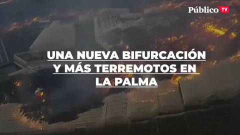 Una nueva bifurcación y más terremotos en La Palma Una nueva bifurcación y más terremotos en La Palma
