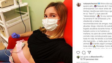 Natalia Sánchez dice que su bebé "pasa de desescalada" Natalia Sánchez dice que su bebé "pasa de desescalada"
