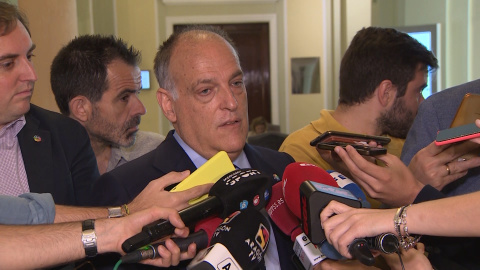 Javier Tebas: "Yo de Aranda me creo pocas cosas" Javier Tebas: "Yo de Aranda me creo pocas cosas"