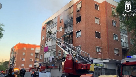 Incendio en una vivienda de Villaverde Incendio en una vivienda de Villaverde