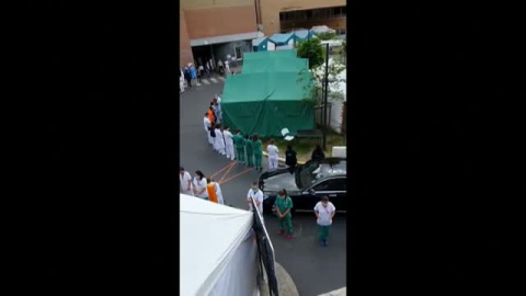 Protesta de los sanitarios belgas contra la primera ministra Protesta de los sanitarios belgas contra la primera ministra