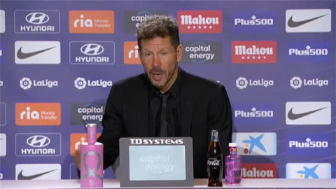 Simeone: "El equipo tiene un montón de cosas para responder como lo hace" Simeone: "El equipo tiene un montón de cosas para responder como lo hace"