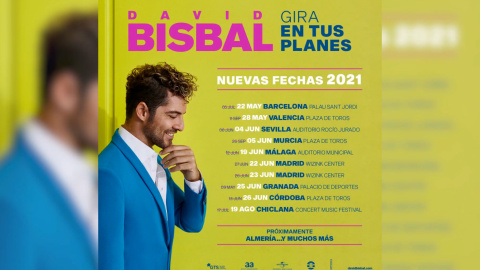 David Bisbal retrasa su gira a 2021 David Bisbal retrasa su gira a 2021