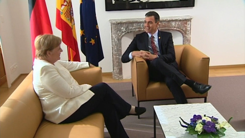 Pedro Sánchez se reúne con Ángela Merkel Pedro Sánchez se reúne con Ángela Merkel