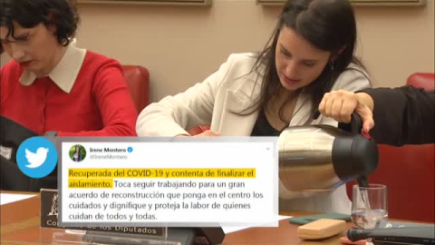 Irene Montero, recuperada de coronavirus Irene Montero, recuperada de coronavirus