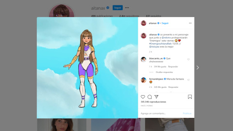 Aitana presenta a su personaje de animación en 'Enemigos' Aitana presenta a su personaje de animación en 'Enemigos'