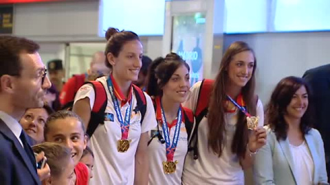 Las campeonas del Eurobasket 2019 ya están en Madrid Las campeonas del Eurobasket 2019 ya están en Madrid