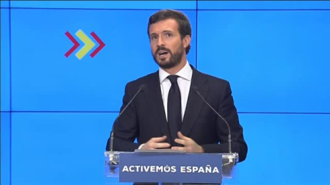 Casado: "Sánchez ha cambiado los pactos de la Moncloa por el pacto de Estella" Casado: "Sánchez ha cambiado los pactos de la Moncloa por el pacto de Estella"