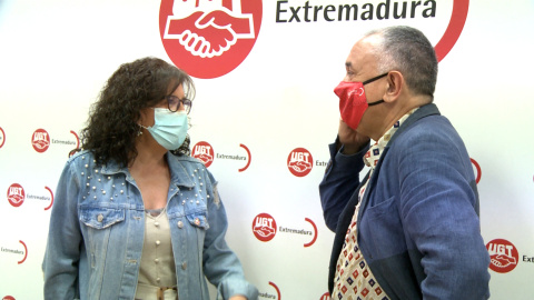 Pepe Álvarez (UGT) en rueda de prensa en Mérida Pepe Álvarez (UGT) en rueda de prensa en Mérida