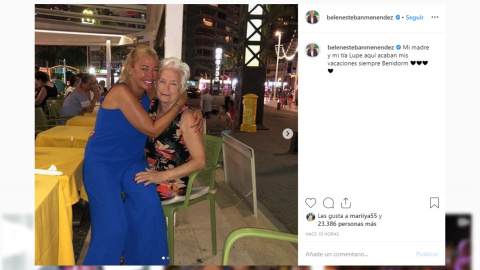 Belén Esteban termina sus vacaciones en Benidorm junto a su madre Belén Esteban termina sus vacaciones en Benidorm junto a su madre