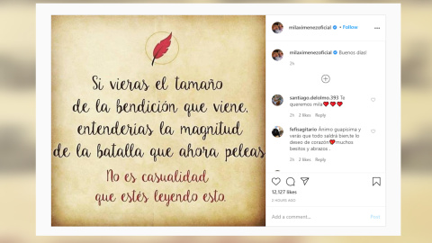 Mila Ximénez continúa optimista su batalla contra el cáncer Mila Ximénez continúa optimista su batalla contra el cáncer