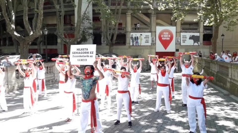 Protesta en Pamplona contra las corridas de toros Protesta en Pamplona contra las corridas de toros