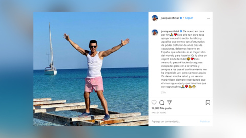 Jesús Vázquez presume de vacaciones en la playa Jesús Vázquez presume de vacaciones en la playa