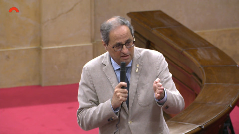Torra anuncia que la mascarilla será de uso obligatorio Torra anuncia que la mascarilla será de uso obligatorio