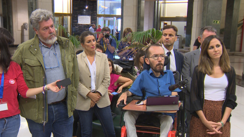 Pablo Echenique en rueda de prensa Pablo Echenique en rueda de prensa