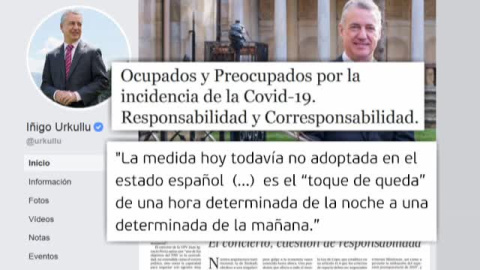 Posible toque de queda en el País Vasco Posible toque de queda en el País Vasco