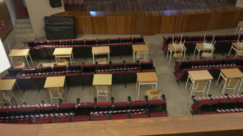 La capilla y el teatro del colegio convertidos en aulas de bachillerato La capilla y el teatro del colegio convertidos en aulas de bachillerato