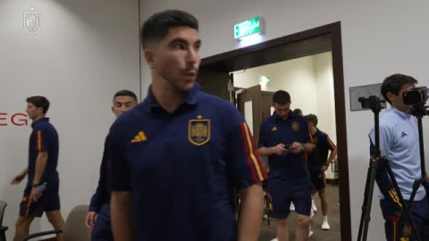 Sesión de video horas antes del debut de España en el Mundial Sesión de video horas antes del debut de España en el Mundial