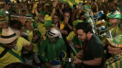 La afición brasileña inunda Catar La afición brasileña inunda Catar