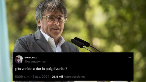 66adfc8f8e0d2 (1) Montaje del expresident de Catalunya, Carles Puigdemont, y un tuit