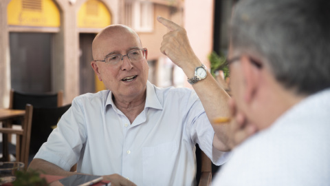 Tresserras en un moment de l'entrevista. Tresserras en un moment de l'entrevista.